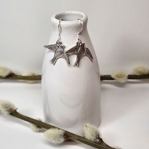 Dove Earrings on Sterling Silver French Earwires